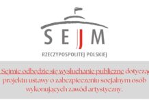 Sejm RP | projektu ustawy o zabezpieczeniu socjalnym artystów