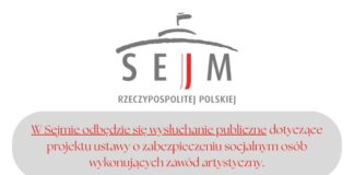 Sejm RP | projektu ustawy o zabezpieczeniu socjalnym artystów